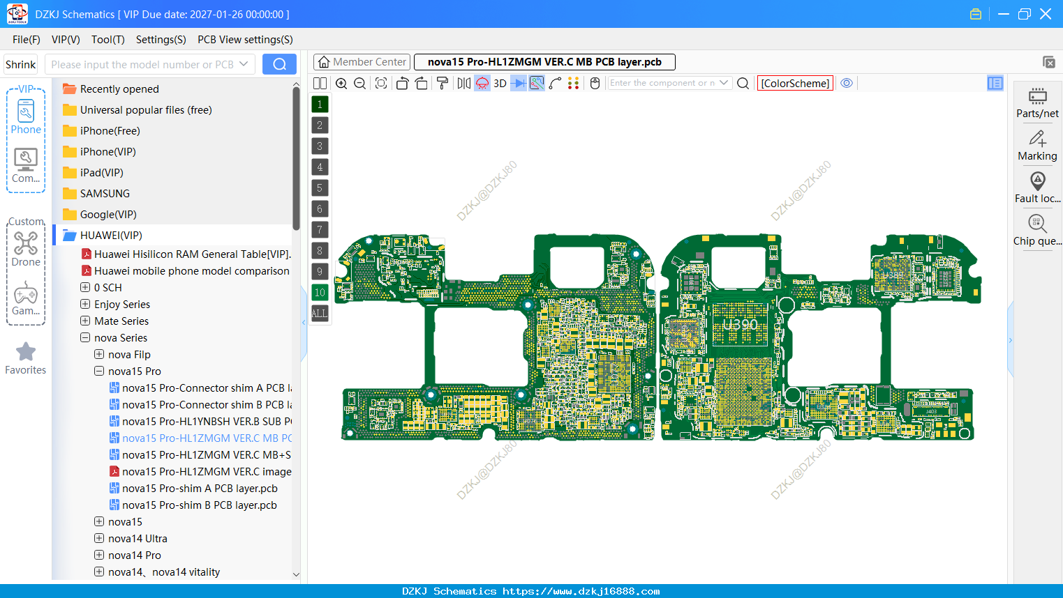 HUAWEI Nova15 Pro-HL1ZMGM VER.C MB PCB Layer